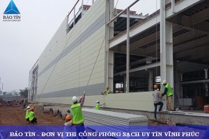 Thi công trần vách panel phòng sạch tại Vĩnh Phúc