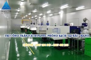 Thi công trần vách panel phòng sạch tại Bắc Giang