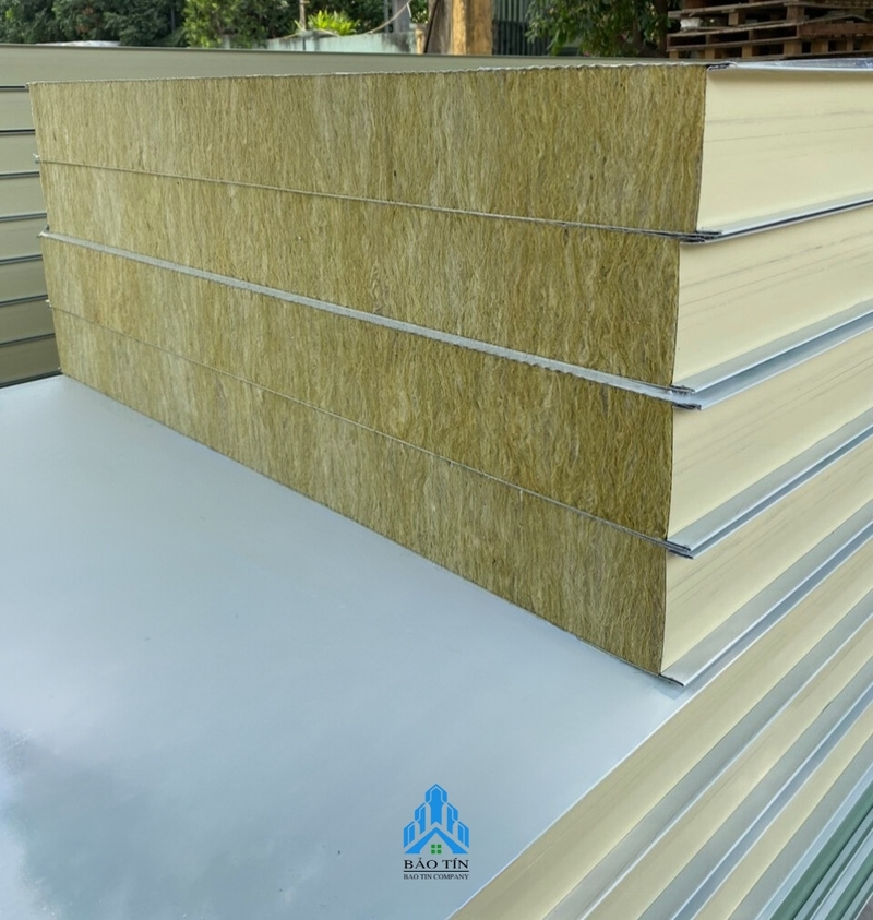 Panel bông khoáng (Panel Rockwool) cách nhiệt