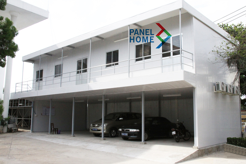 nhà lắp ghép bằng tấm panel tôn xốp