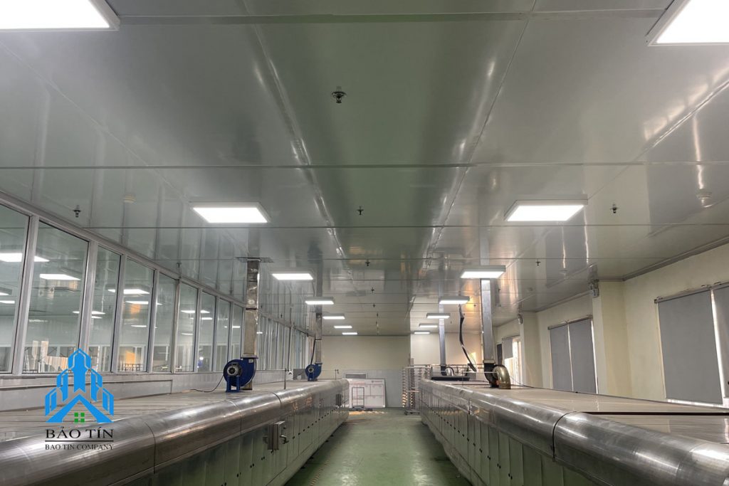 Thi công xưởng sản xuất công ty bánh kẹo Bảo Minh